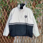 Vintage Y2K starter Los Angeles Raiders 1/2 zip 1990s jacket
