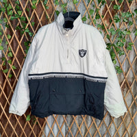 Vintage Y2K starter Los Angeles Raiders 1/2 zip 1990s jacket