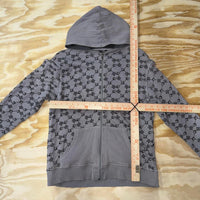 Vintage y2k indigo star monogram 2000s grunge zip up hoodie