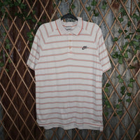 Large - Vintage / Y2K Nike 2000s stripe embroider golf polo