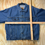 Vintage Y2K denim trucker jacket 1990s flag eagle 90s jacket