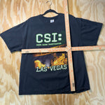 Vintage Y2K CSI tv show promo Las Vegas faded 2000s t-shirt