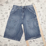 18-Vintage Y2K Sean John denim carpenter embroider 00s jorts