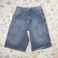 18-Vintage Y2K Sean John denim carpenter embroider 00s jorts