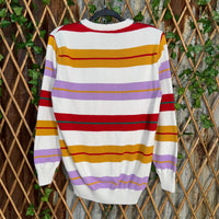 Vintage guess jeans striped pullover embroider 1990s sweater