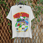 Vintage Y2K power camping RV caricature 1990s scene t-shirt