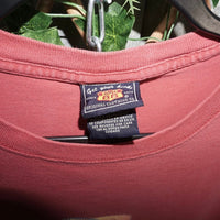 Large -Vintage Y2K route 66 authentic Jeans 00s clay red tee