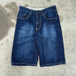 Vintage Y2K Ecko UNLTD dark wash 2000s hip hop denim jorts