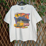 Vintage Y2K Les Schwab 1950s car promo 2000s racing t-shirt