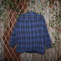 Large - Vintage Y2K blackpacker plaid puffer flannel jacket