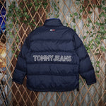 Vintage Y2K Tommy Hilfiger jean embroider 90s puffer jacket