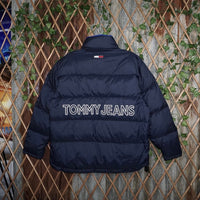 Vintage Y2K Tommy Hilfiger jean embroider 90s puffer jacket