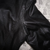 XL -Vintage Y2K Levis button up Sherpa collar leather jacket