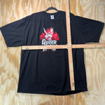 Vintage Y2K guitar hero parody video game promo 00s t-shirt