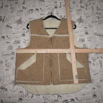 Medium - Vintage Y2K workwear 1980s zip up Sherpa lined vest