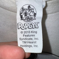 Vintage Y2K Popeye cartoon 2010s jersey shore parody t-shirt