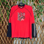 Vintage Y2K side out motocross dirtbike double sleeve tshirt