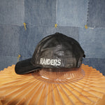 OSFA - Vintage / Y2K  Leather NFL Raiders Football Team Hat