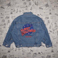 6 - Vintage Y2K Planet Hollywood embroider 90s denim jacket