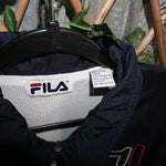 Large - Vintage Y2K Fila embroider 2tone zip up windbreaker