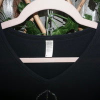 Medium- Vintage Y2K rhinestone bling royal long sleeve shirt