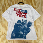 Vintage y2k freedom isnt free AOP american soldier t-shirt