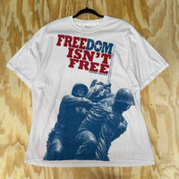 Vintage y2k freedom isnt free AOP american soldier t-shirt