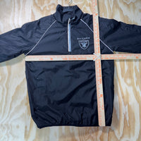Vintage Y2K oakland Raiders 1/4 zip embroidered windbreaker