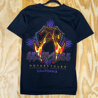 Small - Vintage y2k arlen ness flames motorcycles t-shirt