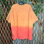 Vintage Y2K flame dragon surfboard tie-dye 00s skate t-shirt