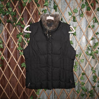 Small - Vintage Y2K Eddie Bauer fur collar down puffer vest