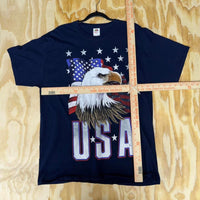 Vintage y2k usa united states eagle fourth of july t-shirt