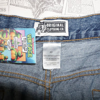 42 - Vintage y2k route 66 denim 00s summer jean shorts jorts