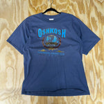 Vintage y2k oshkosh collegiate 1990s airplane t-shirt