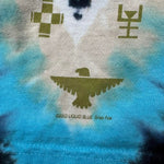 Medium - Vintage y2k liquid blue aop tie dye skull t-shirt