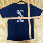 Vintage y2k silent but deadly 2000s skull fart funny t-shirt