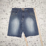 42 - Vintage Y2K WEBS baggy new york embroider 2000s jorts