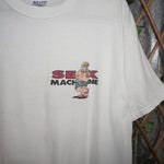 XL - Vintage Y2K sex machine big guy drinking beer t-shirt