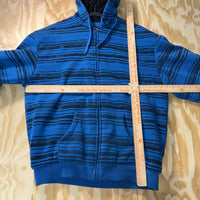 Vintage Y2K climate concept fleece line grunge stripe hoodie