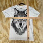 Vintage 2000s wolf big face animal nature wildlife t-shirt