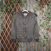 Small - Vintage Y2K plaid lined Los Angeles military jacket