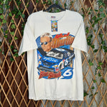 Vintage mark martin blue streak nascar 1990s pfizer t-shirt