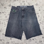 36 - Vintage Y2K Ecko UNLTD denim baggy 00s embroider jorts