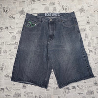 36 - Vintage Y2K Ecko UNLTD denim baggy 00s embroider jorts