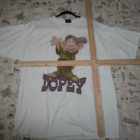 Large-Vintage Y2K dopey seven dwarfs Snow White 1990s tshirt
