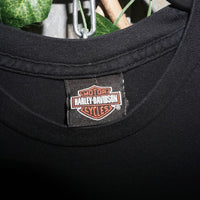 Medium - Vintage Y2K Harley Davidson biker 00s skull t-shirt