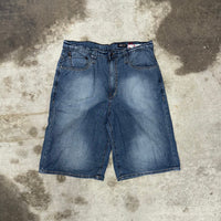 Vintage Y2K ECKO UNLTD baggy 00s embroider jean shorts jorts