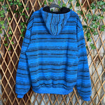 Vintage Y2K climate concept fleece line grunge stripe hoodie