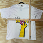 Vintage y2k simpsons movie film promo donut 2000s t-shirt