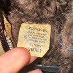 Vintage Y2K quilted puffer stripe fur lined hood rain jacket